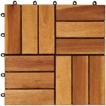 vidaXL Πλάκα Κατασκευής 20 pcs Καφέ 30 x 30 cm Ξύλο Ακακίας