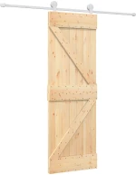 vidaXL Συρόμενη Πόρτα Φυσικό και Λευκό 70 x 210 cm