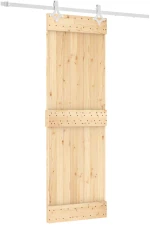vidaXL Συρόμενη Πόρτα Φυσικό και Λευκό 70 x 210 cm
