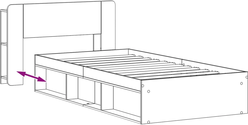 vidaXL Σκελετός κρεβατιού με αποθήκευση Artisan Δρυς 90 x 190 cm