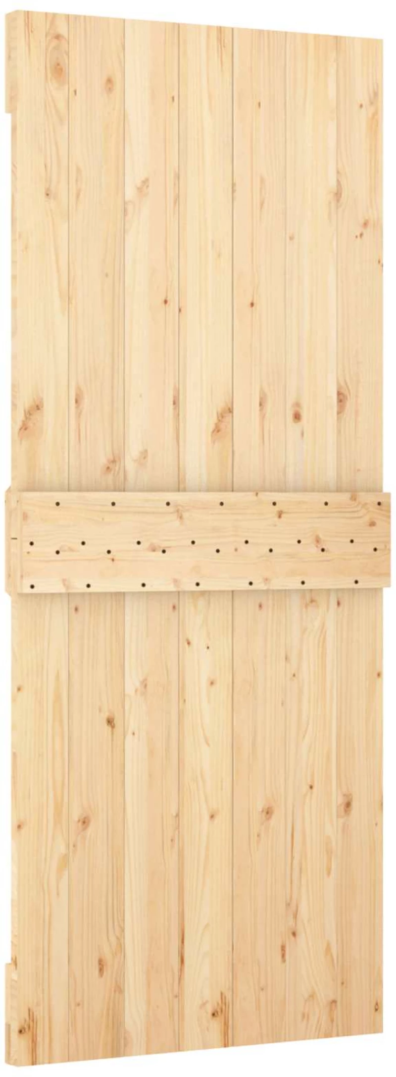 vidaXL Συρόμενη Πόρτα Φυσικό και Μαύρο 85 x 210 cm