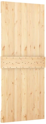 vidaXL Συρόμενη Πόρτα Φυσικό και Μαύρο 85 x 210 cm