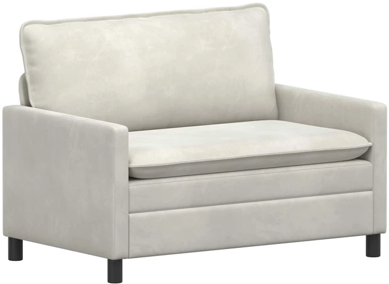 vidaXL Καναπές Κρεμ 126 x 81 x 87,5 εκ Βελούδο