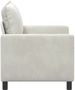 vidaXL Καναπές Κρεμ 126 x 81 x 87,5 εκ Βελούδο