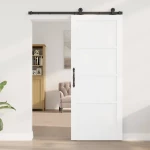 vidaXL Συρόμενη Πόρτα ORKDAL Λευκό 83 x 202 εκ. Μασίφ Ξύλο Πεύκου