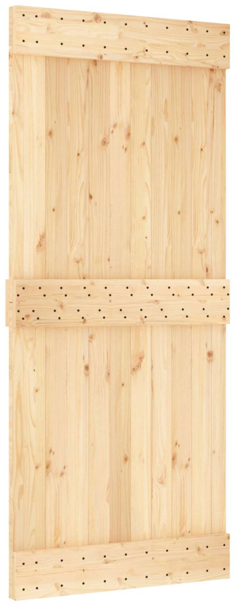 vidaXL Συρόμενη Πόρτα Φυσικό και Λευκό 90 x 210 cm