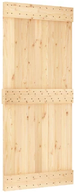 vidaXL Συρόμενη Πόρτα Φυσικό και Λευκό 90 x 210 cm