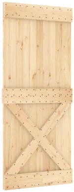 vidaXL Συρόμενη Πόρτα Φυσικό και Λευκό 90 x 210 cm