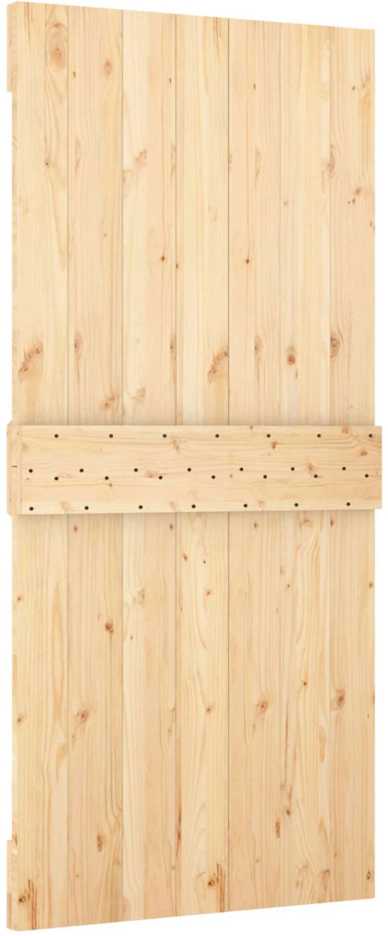 vidaXL Συρόμενη Πόρτα Φυσικό και Λευκό 95 x 210 cm