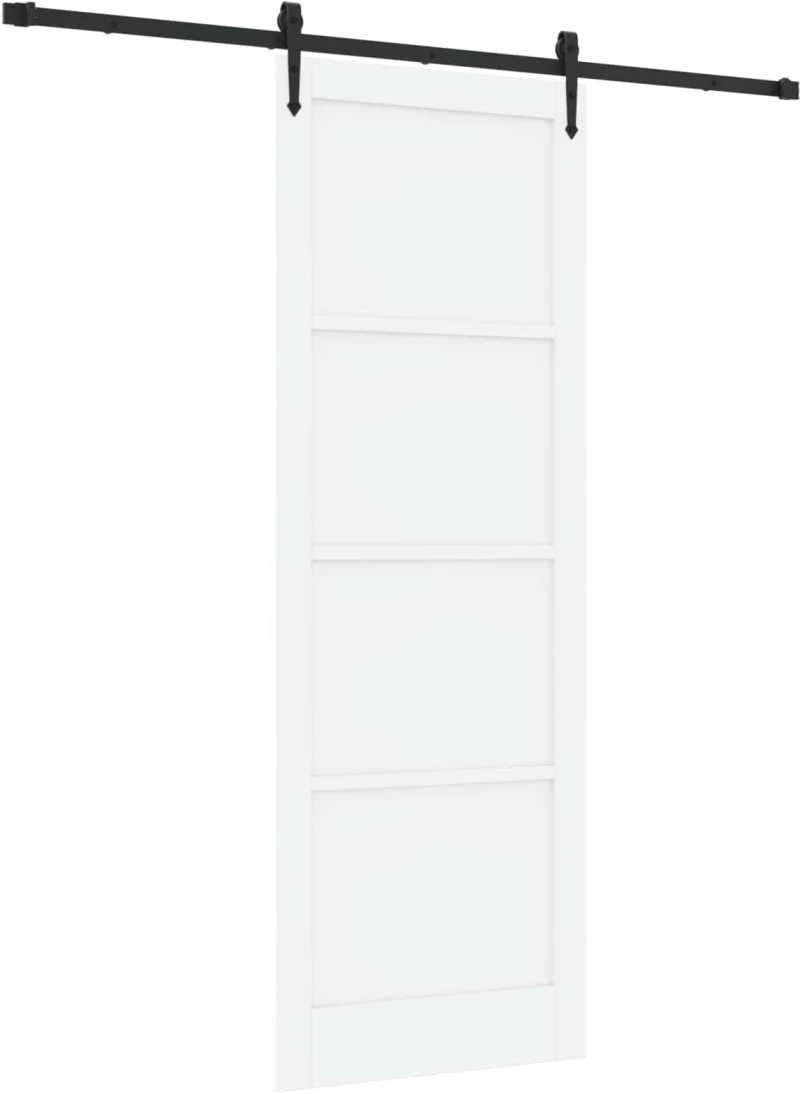 vidaXL Συρόμενη Πόρτα ORKDAL Λευκό 83 x 232 εκ. Μασίφ Ξύλο Πεύκου