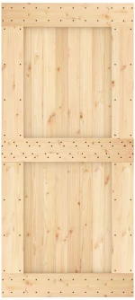 vidaXL Συρόμενη Πόρτα Φυσικό και Λευκό 95 x 210 cm