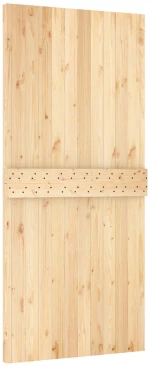 vidaXL Συρόμενη Πόρτα Φυσικό και Λευκό 95 x 210 cm