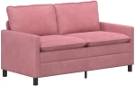 vidaXL Καναπές Ροζ 156 x 81 x 87,5 εκ Βελούδο