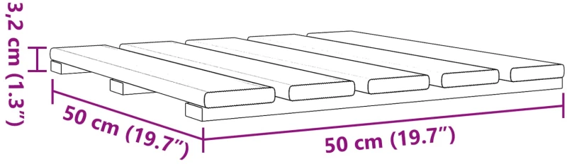 vidaXL Πλάκα Κατασκευής 30 pcs Καφέ 50 x 50 cm Πεύκο Πράσινης Εγχύσεως