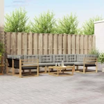 vidaXL Σειρά Καναπέ Εξωτερικού 8 pcs Λευκό και Ανοιχτό Γκρι