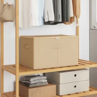 vidaXL Κουτί αποθήκευσης 2 pcs Κρεμ 55 x 35 x 32 εκ. Ύφασμα