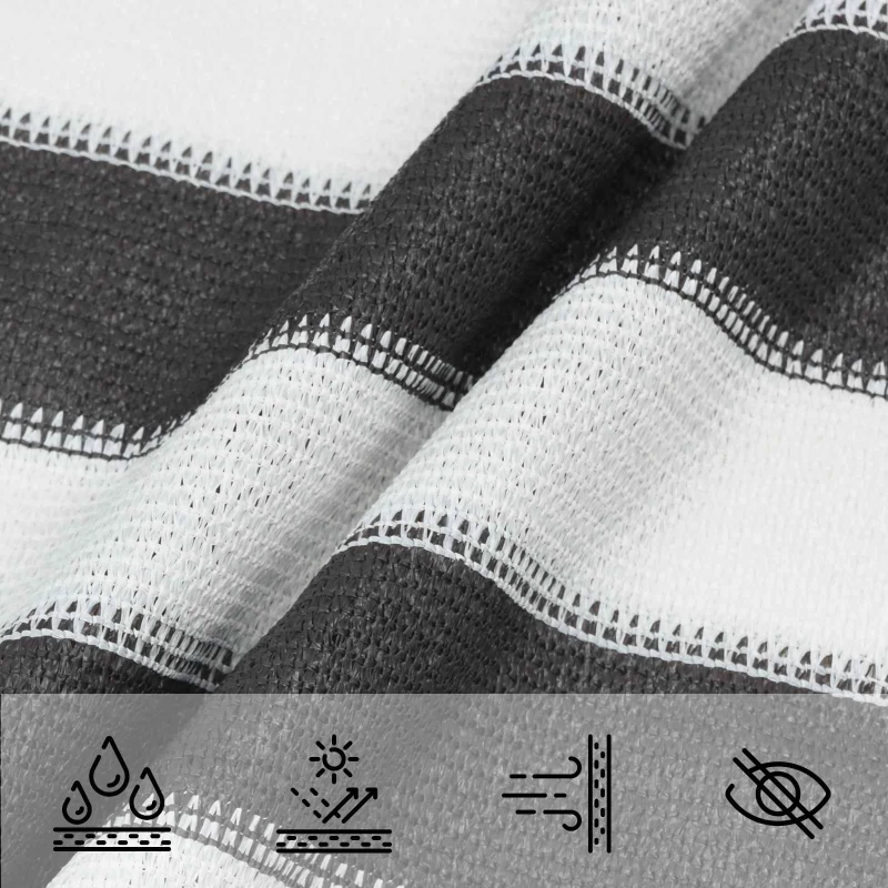 vidaXL Ικανότητα Σκίασης Γκρι και Λευκό 3 x 3 m HDPE