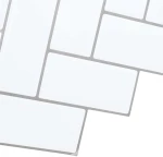 vidaXL Πλακάκι ψαροκόκαλο 10 pcs Λευκό Γκρι 30 x 30 cm