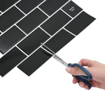 vidaXL Πλακάκι Subway 20 pcs Μαύρο 30 x 30 cm Πολυουρεθάνη και PET