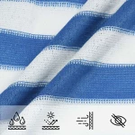 vidaXL Ικανότητα Σκίασης Μπλε και άσπρο 4 x 7 m HDPE