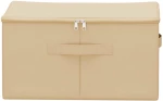 vidaXL Κουτί αποθήκευσης 24 pcs Κρεμ 50 x 30 x 25 cm Ύφασμα