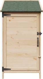 vidaXL Αποθήκη Κήπου Φυσικό 59 x 56 x 113,5 εκ Επεξεργασμένο Ξύλο