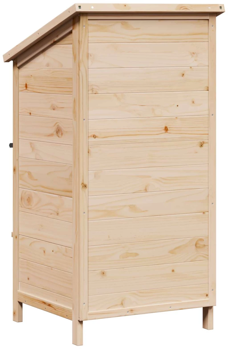 vidaXL Αποθήκη Κήπου Φυσικό 59 x 56 x 113,5 εκ Επεξεργασμένο Ξύλο