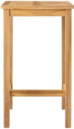 vidaXL Τραπέζι μπαρ Φυσικό 60 x 60 x 105 cm Στερεό Τίκ