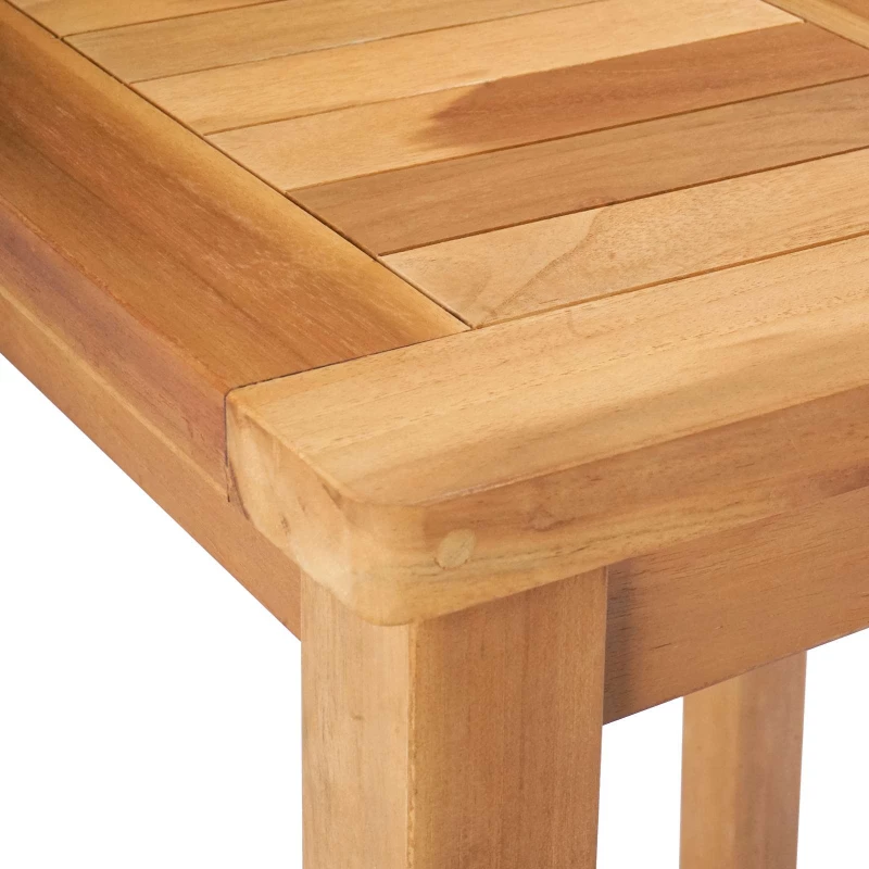 vidaXL Τραπέζι μπαρ Φυσικό 60 x 60 x 105 cm Στερεό Τίκ