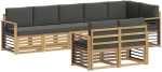 vidaXL Σειρά Καναπέ Εξωτερικού 8 pcs Άσπρο και Ανθρακί