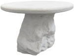 Βοηθητικό τραπέζι Zinol pakoworld mdf-polyresin λευκό Φ58x41εκ