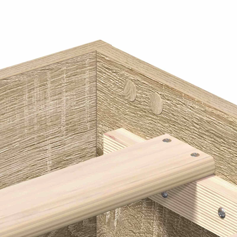 vidaXL Σκελετός Κρεβατιού Sonoma Δρυς 80 x 200 cm Επεξεργασμένο Ξύλο
