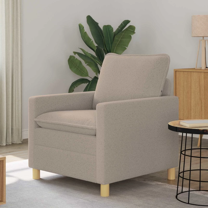 vidaXL Καναπές Ανοιχτό γκρι 76 x 81 x 87,5 εκ Ύφασμα