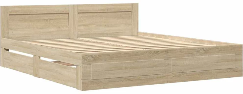 vidaXL Σκελετός Κρεβατιού 2 pcs Σονόμα 193 x 203 cm Επεξεργασμένο ξύλο