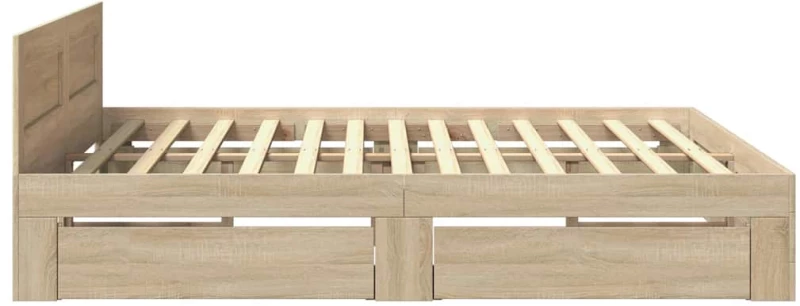 vidaXL Σκελετός Κρεβατιού 2 pcs Σονόμα 193 x 203 cm Επεξεργασμένο ξύλο