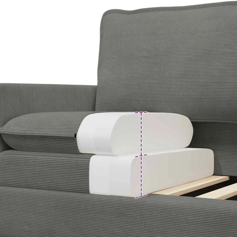 vidaXL Καναπές Ανοιχτό γκρι 156 x 81 x 87,5 εκ Ύφασμα