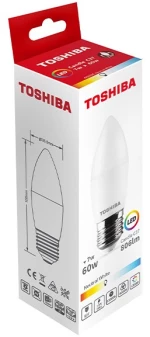 Toshiba LED E27 C37 4000K 7W (Φυσικό Λευκό) (DELS-CD4400727AE21)