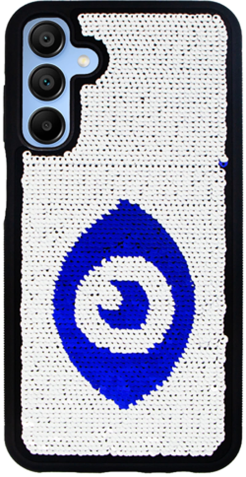 Vivid Sequin Case Samsung Galaxy A15 4G/5G Silver/Blue