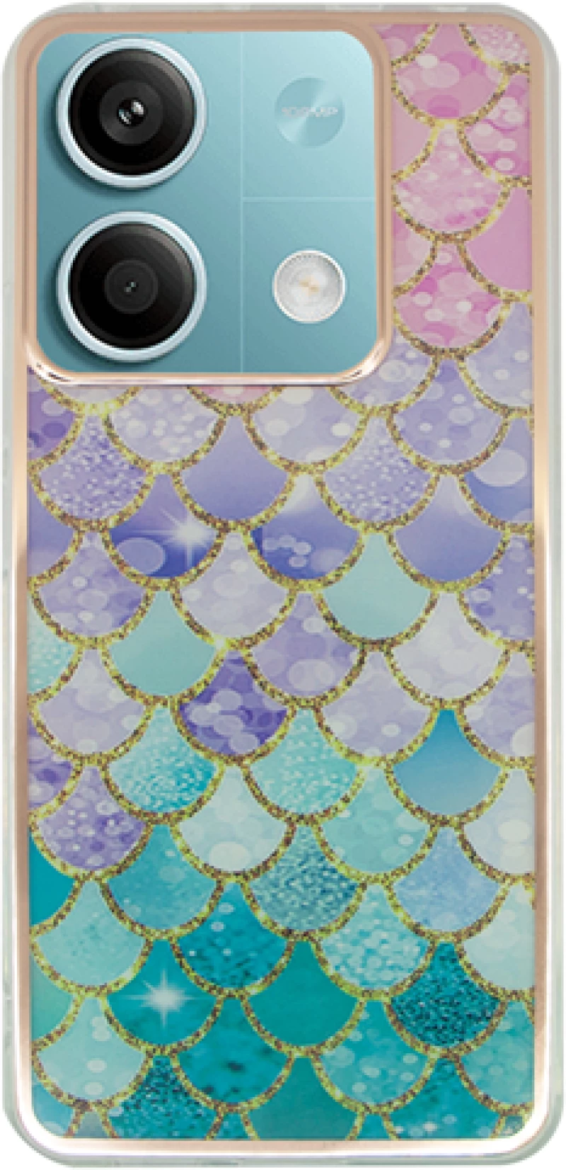Vivid Mermaid Scale Silicone Case Redmi Note 13 4G Colorful