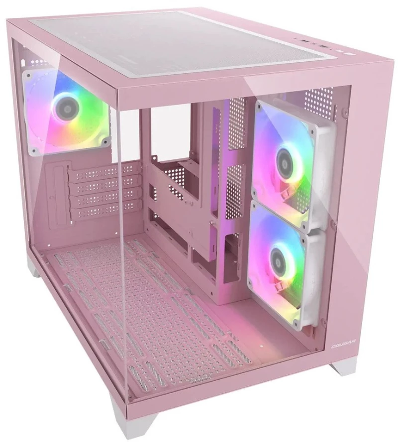 CC-COUGAR Case FV150 Mini RGB, Micro ATX Pink