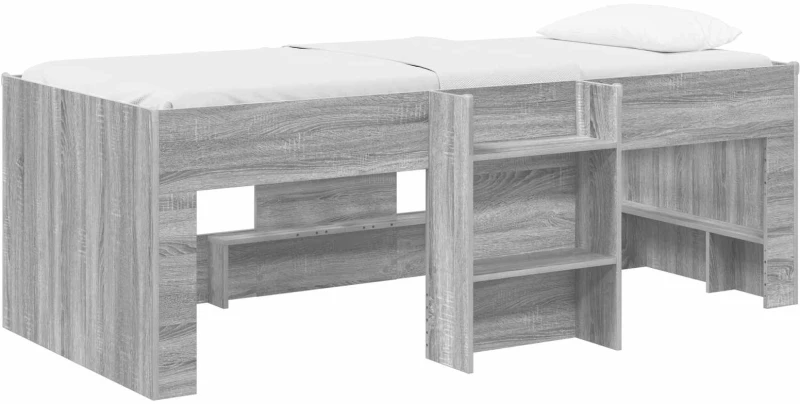 vidaXL Κρεβάτι Υψηλού Στυλ για Παιδιά 2 pcs Γκρι Sonoma