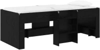 vidaXL Κρεβάτι Υψηλού Στυλ για Παιδιά 2 pcs Μαύρη Δρυς 90 x 200 cm