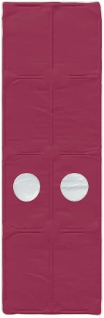 vidaXL Κρεβάτι με Τούνελ 4 pcs Καρυδί και Κόκκινο Επεξεργασμένο Ξύλο
