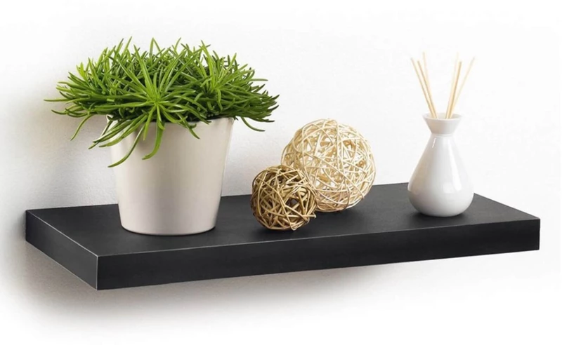 ΡΑΦΙΈΡΕΣ/ΡΆΦΙΑ ΤΟΊΧΟΥ FLOATING SHELF MDF L50*22,8CM BLACK 6RAN791NR
