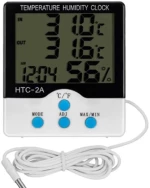 HTC-2A Θερμόμετρo & Υγρασιόμετρo Επιτραπέζιο για Χρήση σε Εσωτερικό & Εξωτερικό Χώρο