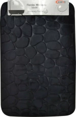 Αντιολισθητικό Πατάκι Μπάνιου Memory Foam Μαύρο 50x80εκ. Ankor 807840