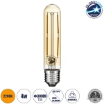 GLOBOSTAR ΛΑΜΠΑ LED E27 T30 Σωλήνας 4W Θερμό Λευκό 99049