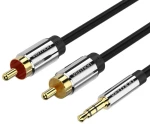 VENTION 3.5mm Male to 2RCA Male Audio Cable 10M Black Metal Type (BCFBL) (VENBCFBL)
