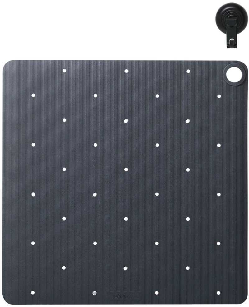 Ribb Αντιολισθητικό Πατάκι 55x55cm Anthracite with Black Hook Sealskin  800621