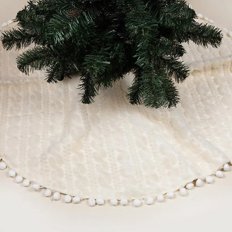 ΠΟΔΙΑ ΔΕΝΤΡΟΥ, ΛΕΥΚΗ, ΜΕ POM POM, 114cm Eurolamp 600-46640